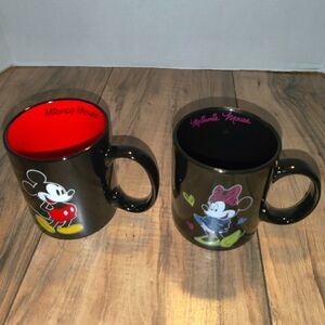 Disney Mickey Mouse & Minnie Mouse Double Sided Graphic Mug Set